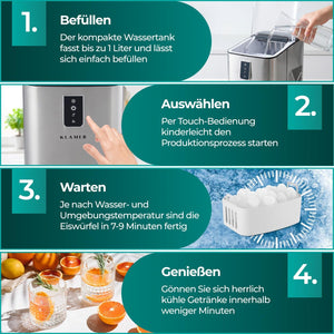 Eiswürfelmaschine 1L