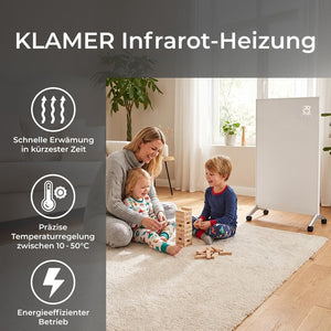 KLAMER Infrarotheizung Carbon-Crystal 60 x 100 cm – Bild 2
