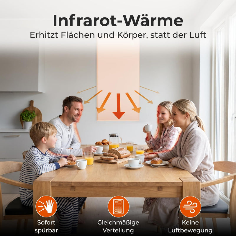 KLAMER Infrarotheizung Carbon-Crystal 60 x 120 cm – Bild 4