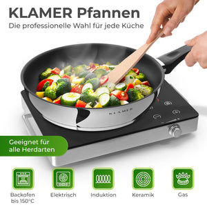 Profi Edelstahl-Bratpfanne 20cm