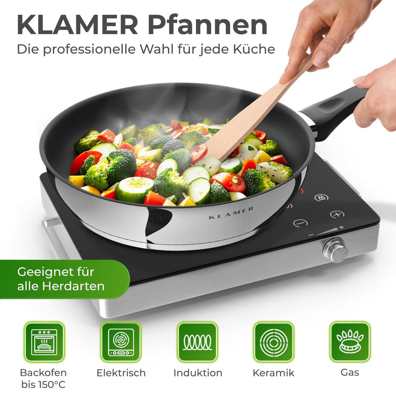 Profi Edelstahl-Bratpfanne 20cm