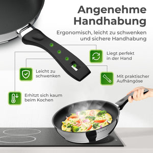 Profi Edelstahl-Bratpfanne 24cm