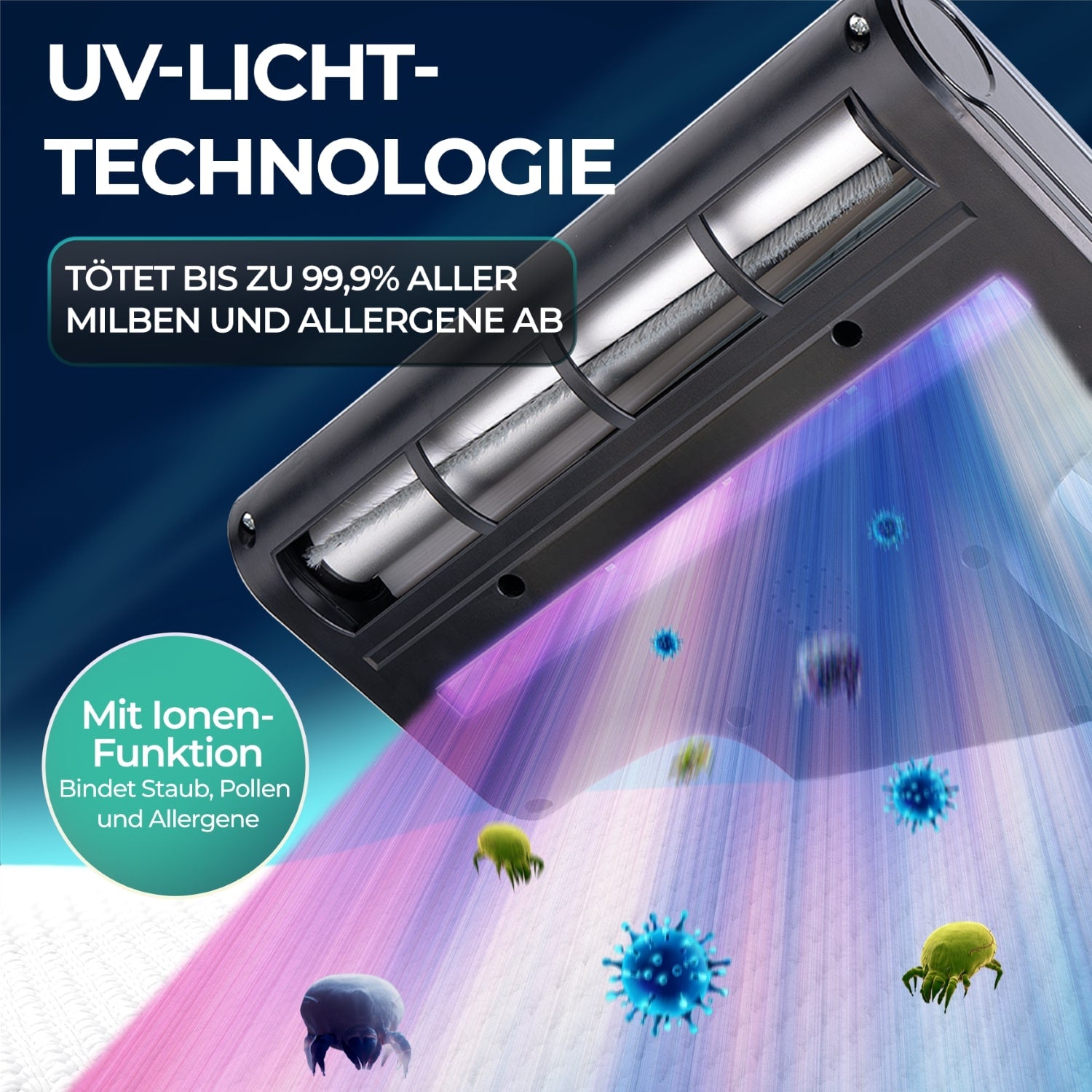 KLAMER Milbenstaubsauger UV-Licht Technologie