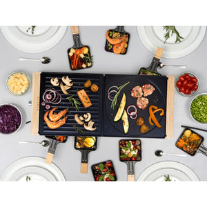 Raclette Grill Holz-Edelstahl