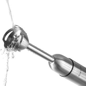 Stabmixerset 4-teilig 800 Watt, Edelstahl Stabmixeraufsatz mit Wasser, umfassende Küchenhilfe.