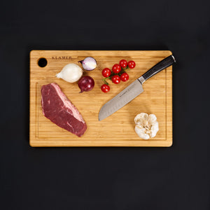 KLAMER Santoku Damastmesser japanischer Stahl 18cm
